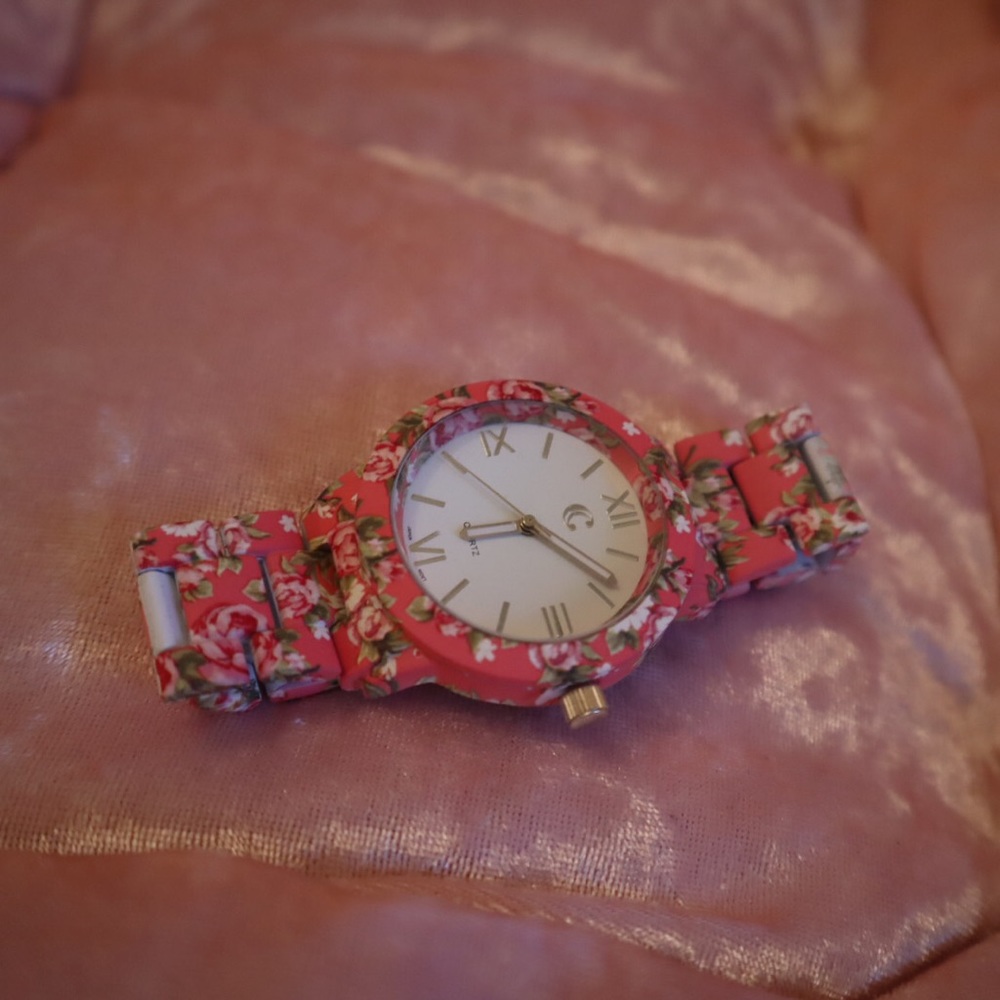 Charming Charlie Flower Patterned Watch